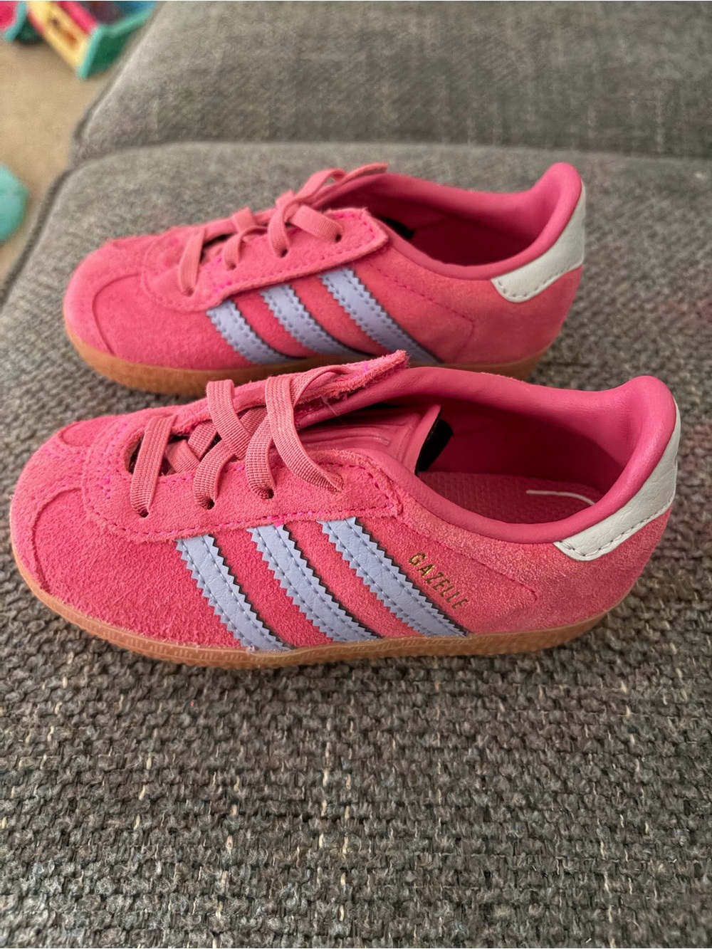 adidas Kids Gazelle Sneakers in Pink and Light Blue (never worn)
